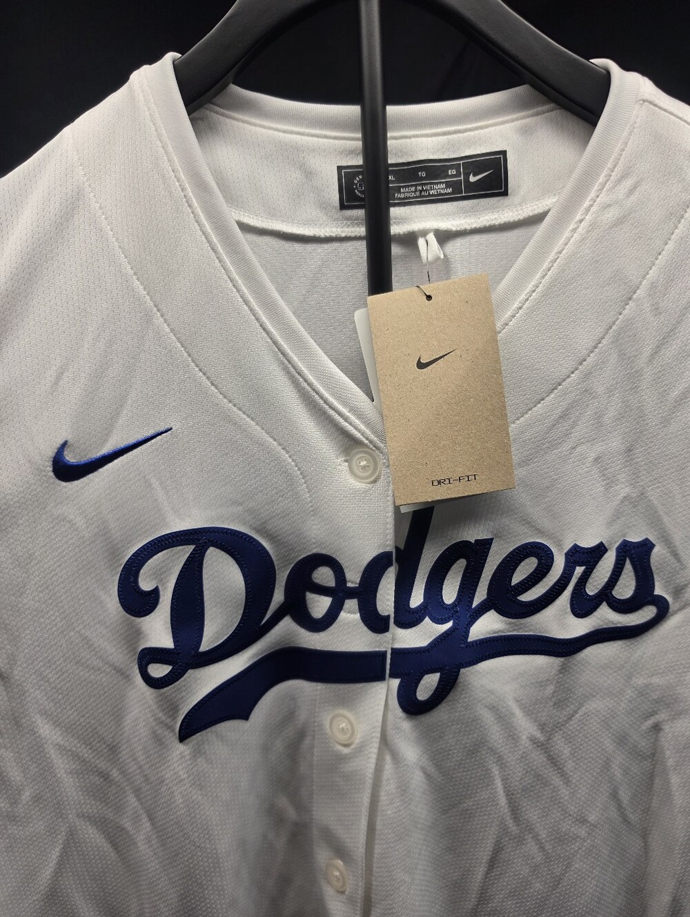 Title: NWT Nike Los Angeles Dodgers Women's XL White Baseball Jersey Blank MLB - Picture 3 of 7